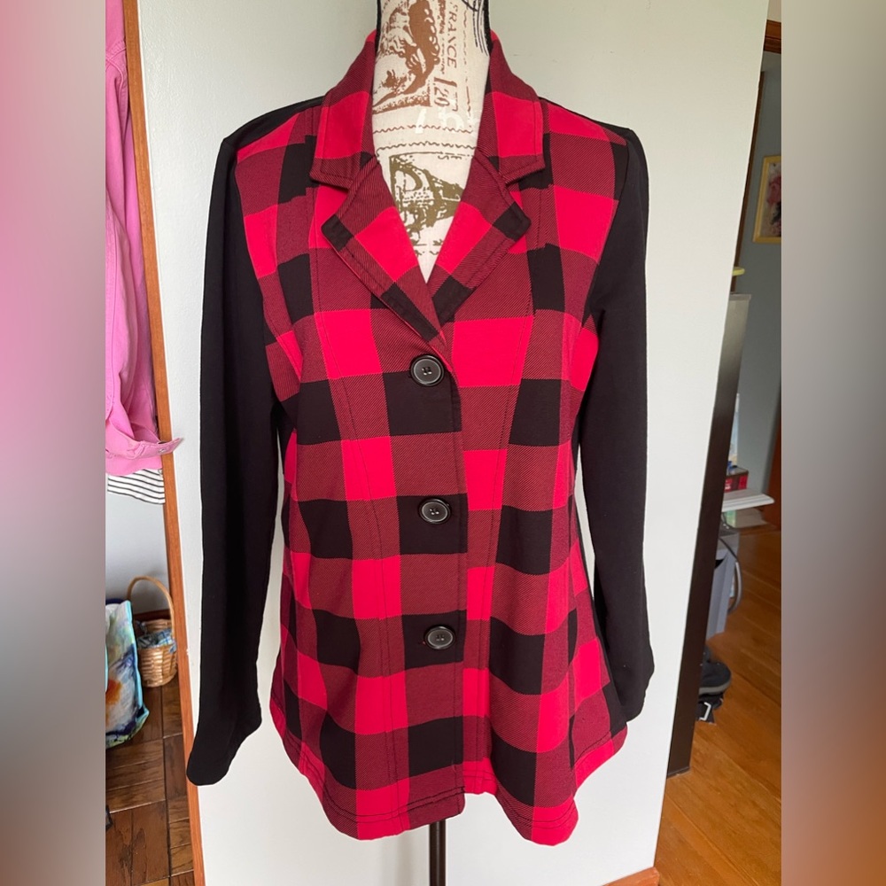 Currants Checked Flannel Jacket, Size L